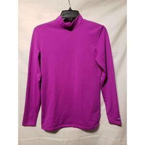 Champion Lg fitted purple/fuschia mock neck poly/spandex blend. Fleece lined.